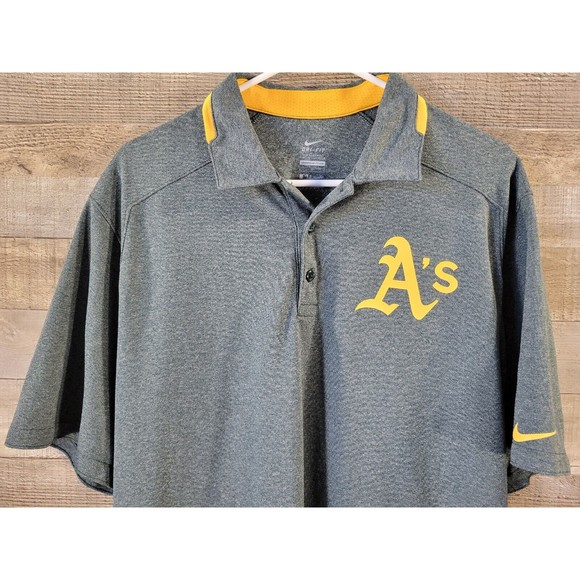 NIKE Oakland A's Dri Fit Polo Casual shirt MLB Oakland A's Size MED - Picture 2 of 11